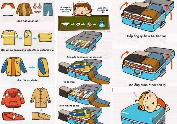 Dắt túi 8 mẹo siêu hay khi sắp xếp đồ vào vali